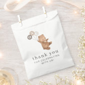 Bär mit 3 braunen Balloons Geschenktütchen (Ausgeschnitten)