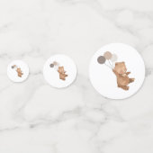 Bär mit 3 braunen Balloons Konfetti (Vorderseiten)