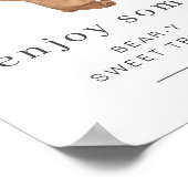 Bär mit 3 braunen Balloons Poster (Ecke)