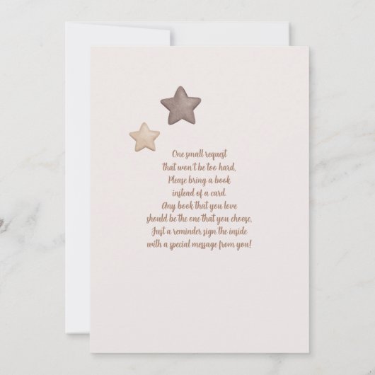 Bär mit Ballons Babydusche Einladung (Rückseite)