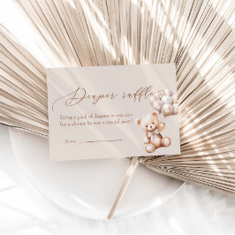 Bär mit Balloons Babydusche Windelwanne Begleitkarte