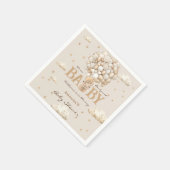 Bär mit Balloons Boho Neutral Baby Dusche Serviette (Ecke)