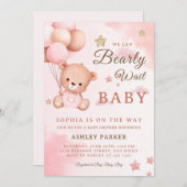 Bär mit Balloons Einladung (Vorne/Hinten)