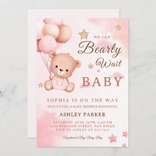 Bär mit Balloons Einladung