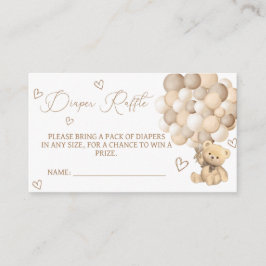 Bär mit Balloons Windeldrehung Begleitkarte