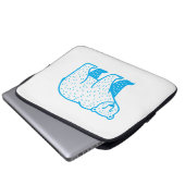 Bär mit beliebiger Farbe Laptopschutzhülle (Vorne Knopf)