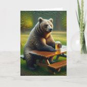 Bär mit Bier Karte (Vorderseite)
