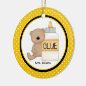 Bär mit Big Glue Lehrer Weihnachtsschmuck (Links)