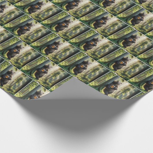 Bär mit Birthday Beer Geschenkpapier (Ecke)