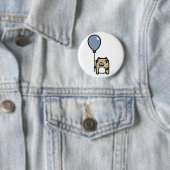 Bär mit blauem Ballon Button (Beispiel)