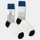 Bär mit Blick über die Wand, klassische medizinisc Socken (Rechts)