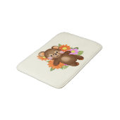 Bär mit Blume Badematte (Schrägansicht)
