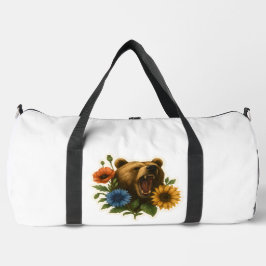 Bär mit Blume Duffle Bag
