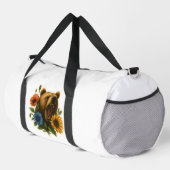 Bär mit Blume Duffle Bag (Rechte Ecke)