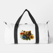 Bär mit Blume Duffle Bag (Vorderseite)