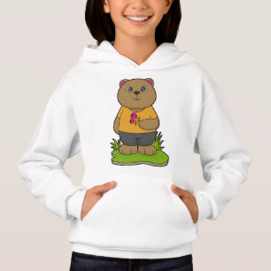 Bär mit Blume Hoodie