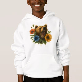 Bär mit Blume Hoodie