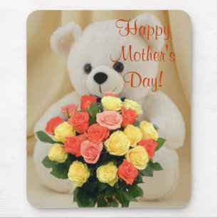 Bär mit Blume Mousepad