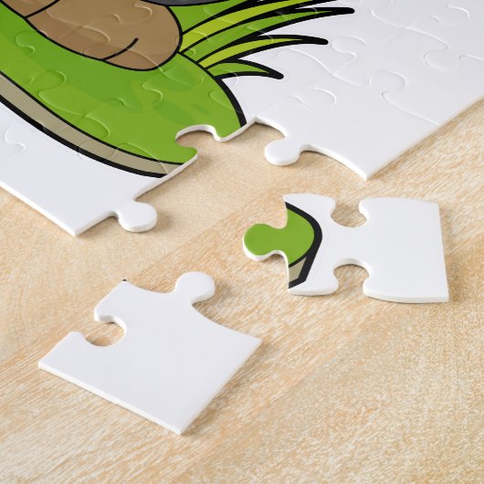 Bär mit Blume Puzzle (Seite)