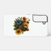 Bär mit Blume Samsung Galaxy Hülle (Rückseite (Horizontal))