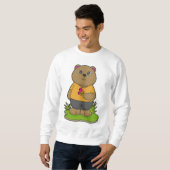 Bär mit Blume Sweatshirt (Vorne ganz)