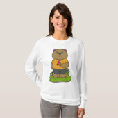 Bär mit Blume T-Shirt (Vorne ganz)
