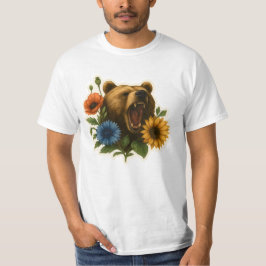 Bär mit Blume T-Shirt