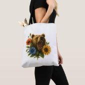 Bär mit Blume Tasche (Von Nahem)