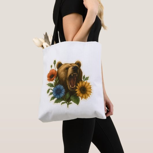 Bär mit Blume Tasche (Von Nahem)