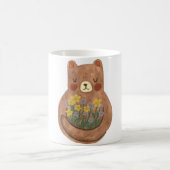 Bär mit Blüten Kaffeetasse (Mittel)
