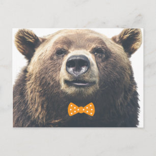 Bär mit Bogen Postkarte