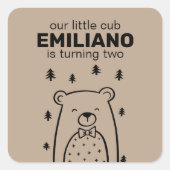 Bär mit Bow-Krawatte, Aufkleber (Vorderseite)