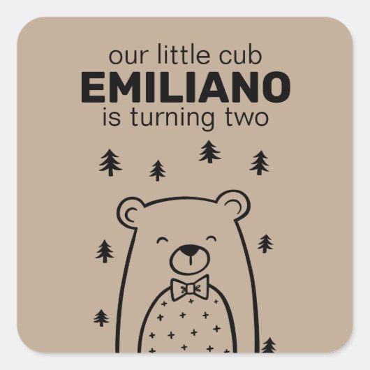 Bär mit Bow-Krawatte, Aufkleber (Vorderseite)