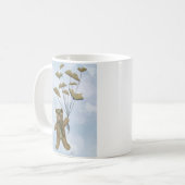 Bär mit Buchschmetterlingen 2 Kaffeetasse (Vorderseite Links)