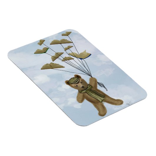 Bär mit Buchschmetterlingen 2 Magnet (Rechte Seite)