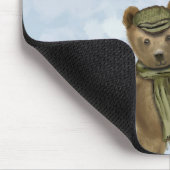 Bär mit Buchschmetterlingen 2 Mousepad (Ecke)