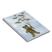 Bär mit Buchschmetterlingen 2 Notizblock (Rechte Seite)