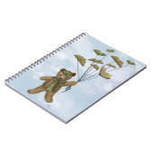 Bär mit Buchschmetterlingen 2 Notizblock (Linke Seite)