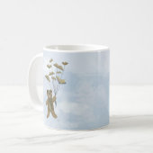Bär mit Buchschmetterlingen 3 Kaffeetasse (Vorderseite Links)