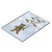 Bär mit Buchschmetterlingen 3 Notizblock (Linke Seite)