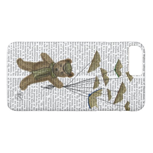 Bär mit Buchschmetterlingen Case-Mate iPhone Hülle (Rückseite (Horizontal))