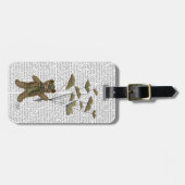 Bär mit Buchschmetterlingen Gepäckanhänger (Vorderseite horizontal)