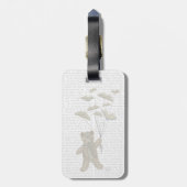 Bär mit Buchschmetterlingen Gepäckanhänger (Rückseite vertikal)