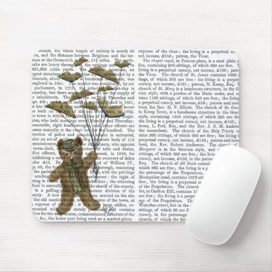 Bär mit Buchschmetterlingen Mousepad (Mit Mouse)