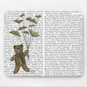 Bär mit Buchschmetterlingen Mousepad