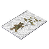 Bär mit Buchschmetterlingen Notizblock (Linke Seite)