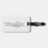 Bär mit Cocktail Gepäckanhänger (Rückseite horizontal)