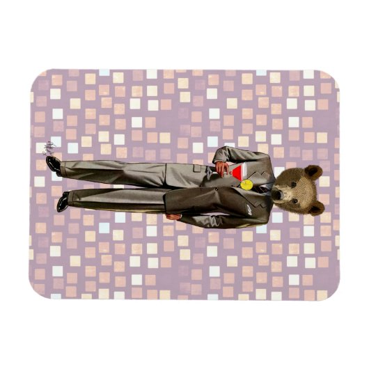 Bär mit Cocktail Magnet (Horizontal)