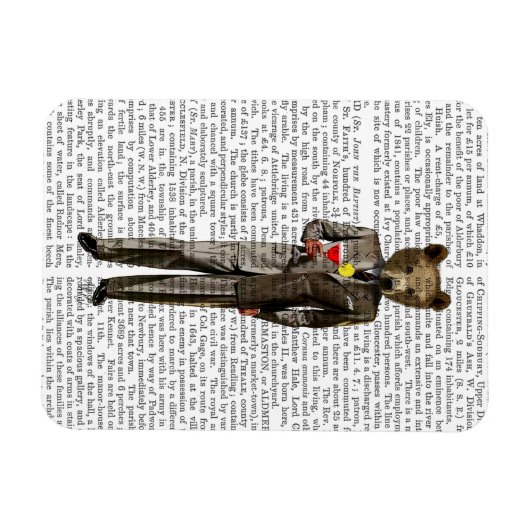 Bär mit Cocktail Magnet (Horizontal)