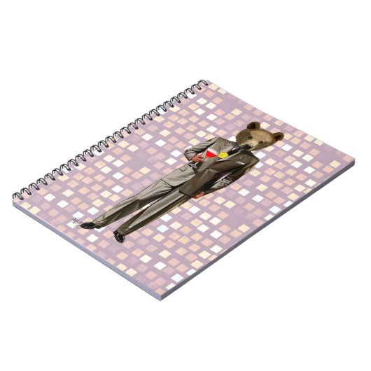 Bär mit Cocktail Notizblock (Linke Seite)